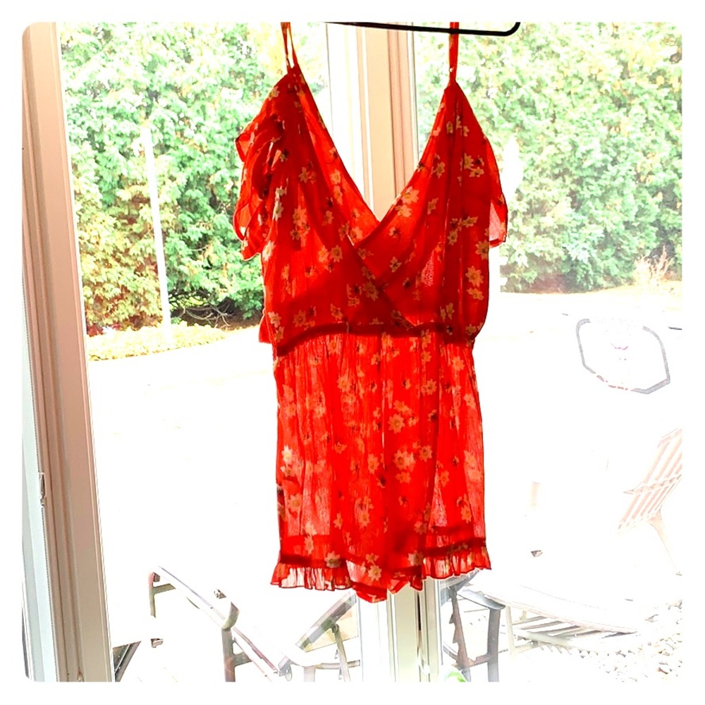 Floral topshop romper